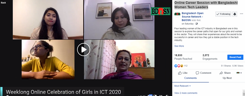 online career session with bangladeshi women tech leaders
