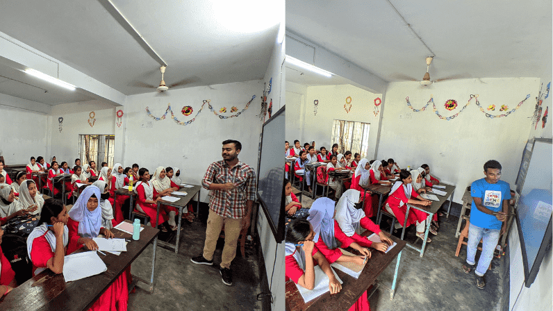 Mathematics-1 and Programming-1 sessions were conducted at Naihati Secondary Girls School, Rupsha, Khulna
