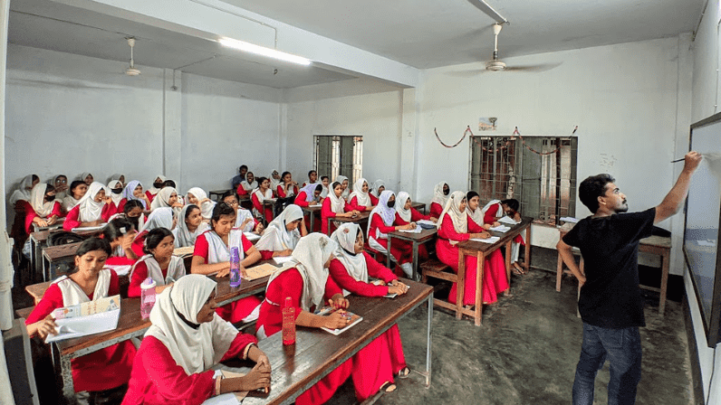 Mathematics sessions were conducted at Naihati Secondary Girls School, Rupsha, Khulna