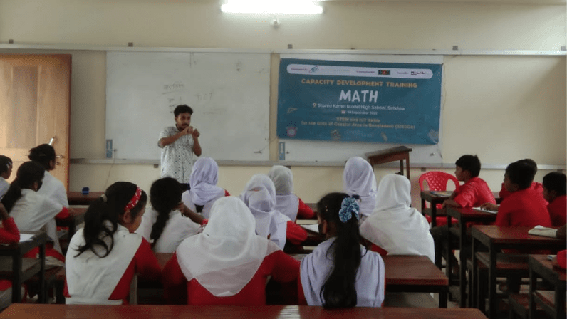 Mathematics and Programming sessions were conducted at Shaheed Kamel Model High School, Tala, Satkhira