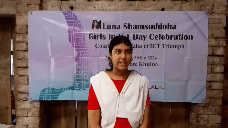 'Luna Shamshuddoha Girls in ICT Day Celebration' was held on May 23, 2024, at Naihati Secondary Girls School Rupsha, Khulna